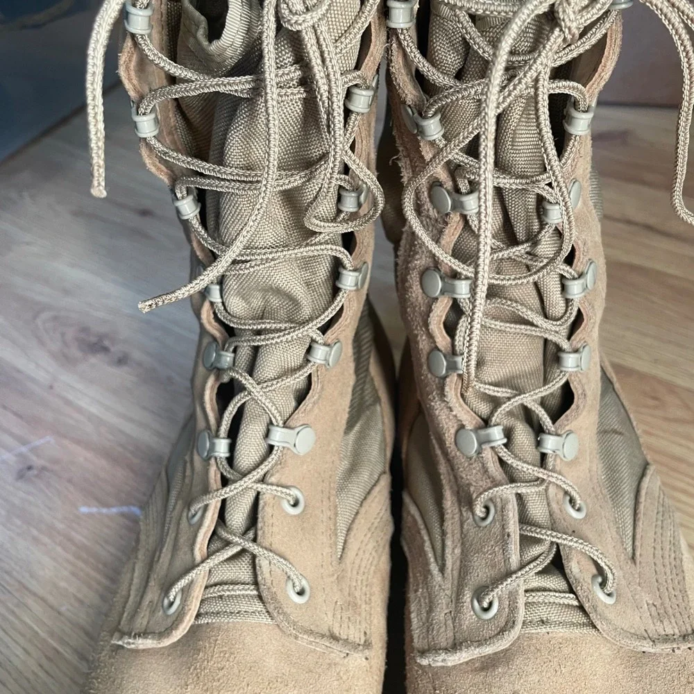 Altama desert tan combat boots Vtg 12 Wide Hot Weather Military Army *READ AS IS